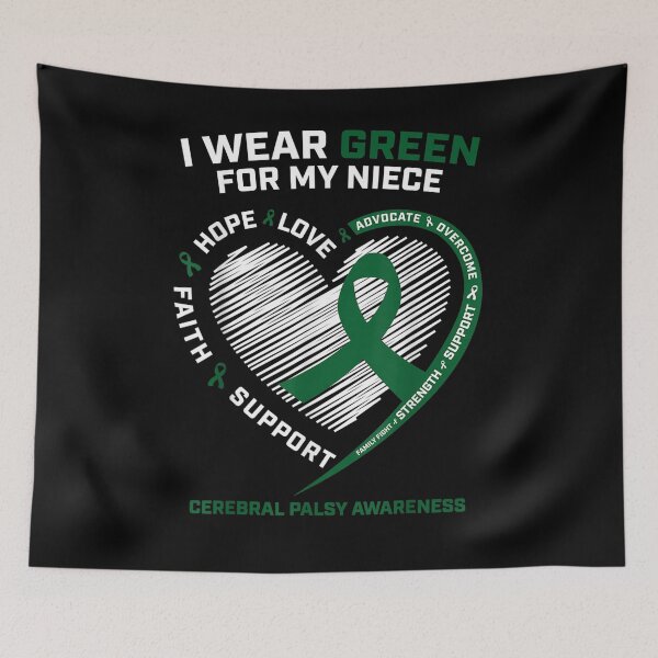 Item preview, Aunt Uncle I Wear Green For Niece Cerebral Palsy Awareness  designed and sold by dannareyansh.