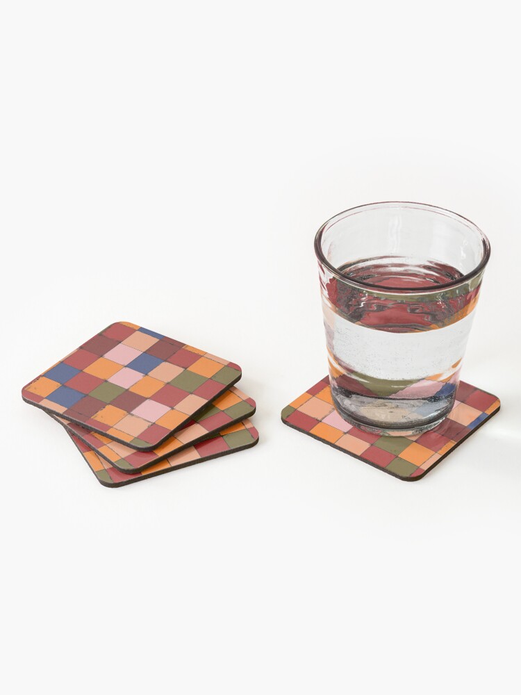 Alternate view of Winter Checkboard Coasters (Set of 4)