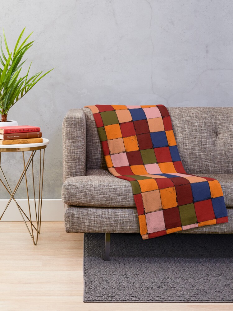 Alternate view of Winter Checkboard Throw Blanket
