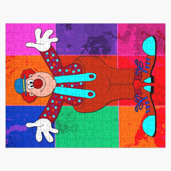 Legakulie Clown kariert orange Puzzle