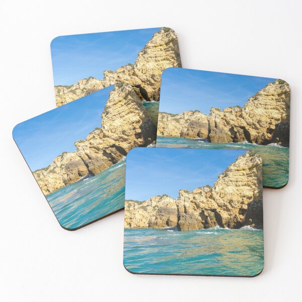Item preview, Algarve Gold Coast Magic - Jewel Toned Sail by the Sea Cliffs in Lagos Portugal designed and sold by Georgia Mizuleva.