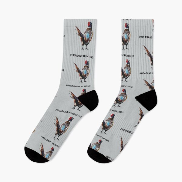 Item preview, Pheasant hunting on grey background - pheasants - game bird- Pheasant hunter art - hunting and shooting designed and sold by IslesArt.