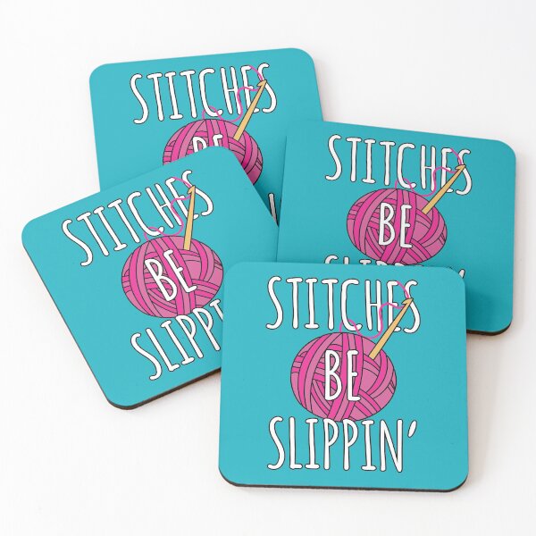 Item preview, Funny Crochet "Stitches Be Slippin'" Crochet Pun designed and sold by Delightfully Cynical.