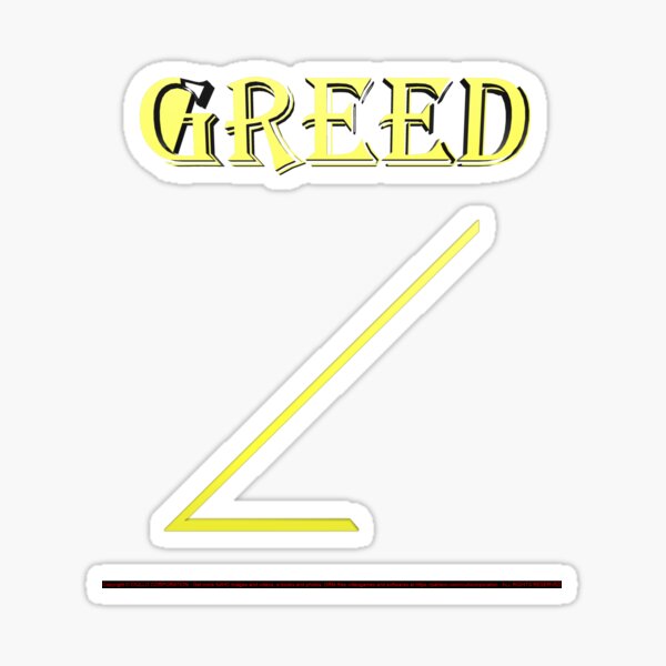Sticker Gier Symbol Redbubble