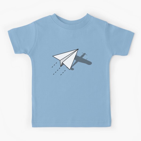 Paper Plane Shadow of Real Airplane  Kids T-Shirt for Sale by Blok45