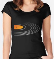 Music Retro Vinyl Record Women's Fitted Scoop T-Shirt