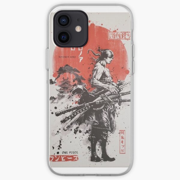 Roronoa Zoro Wano soleil rouge Coque souple iPhone