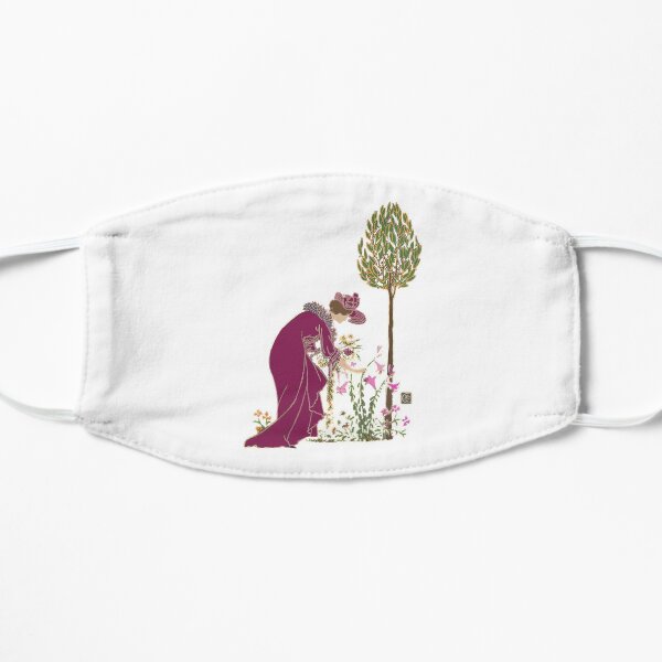 Flowers from Shakespeare's Garden - Mauve Flat Mask