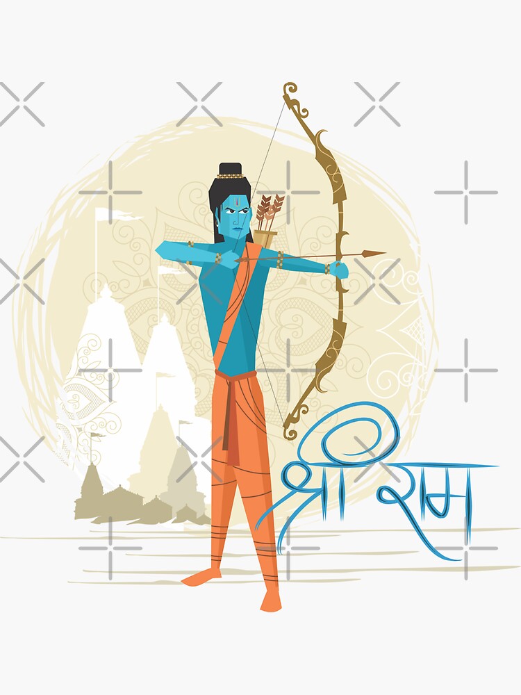 "Lord Rama" Sticker for Sale by Omtatsat Redbubble