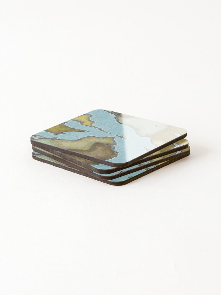 Thumbnail 4 of 5, Coasters (Set of 4), map designed and sold by VerSy.