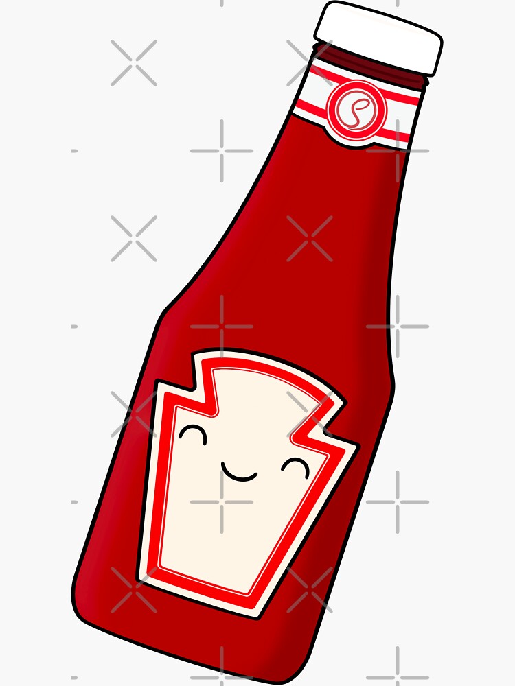 Cute ketchup bottle Sticker for Sale by Karsmultifam