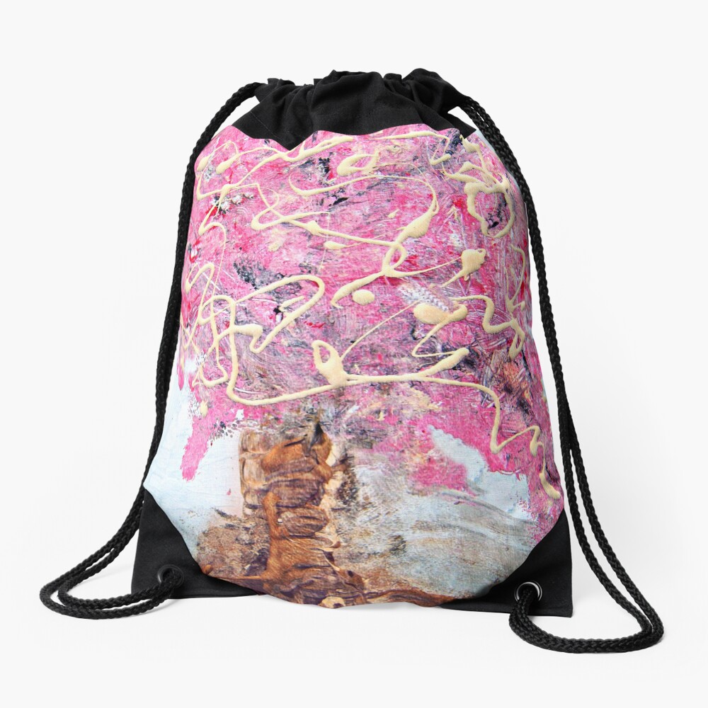 Cherry Tree Drawstring Bag