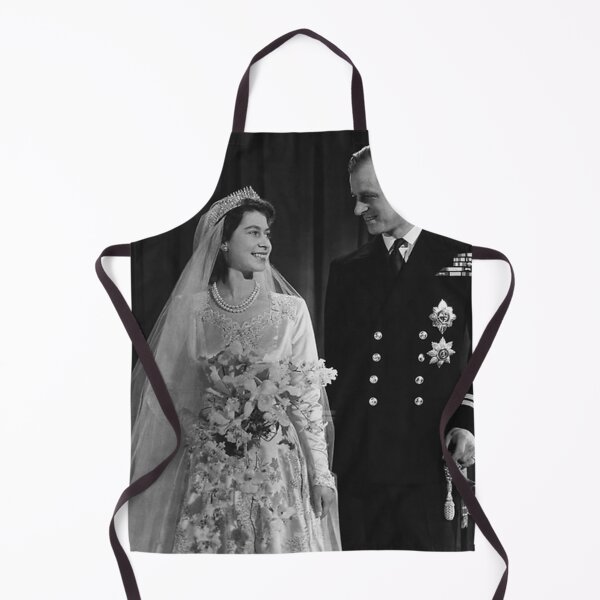 Item preview, Prince Philip and the queen wedding black and white memorial rip death uniform young  designed and sold by emcazalet.