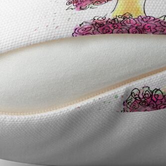 Alternate view of Rose Girl Watercolour Sketch Throw Pillow
