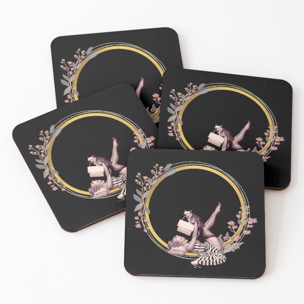Item preview, Woman with dog in flower circle designed and sold by Birdhead.