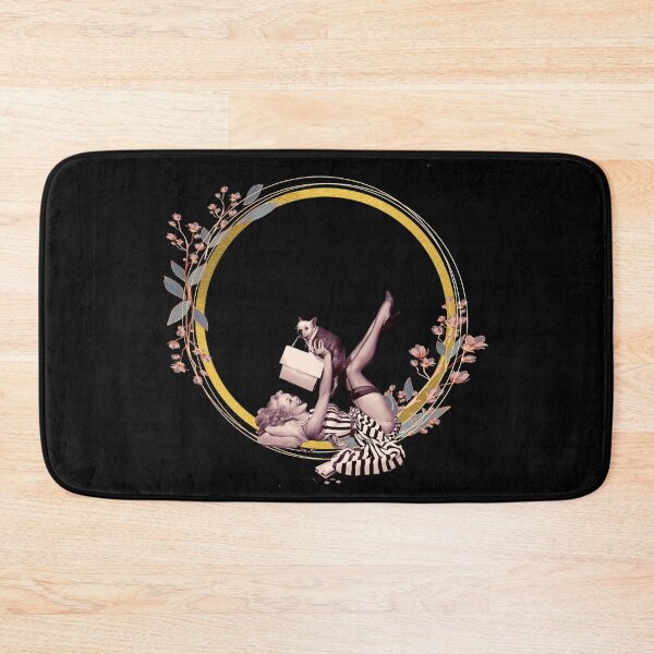Item preview, Woman with dog in flower circle designed and sold by Birdhead.