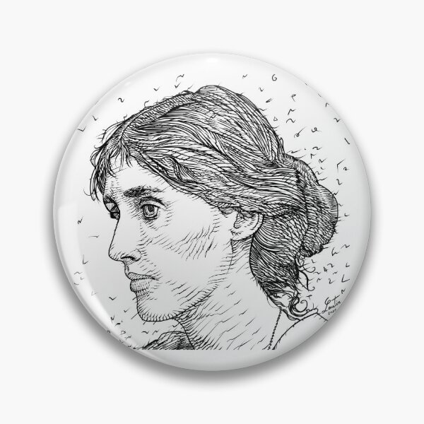 Item preview, VIRGINIA WOOLF ink portrait .1 designed and sold by lautir.