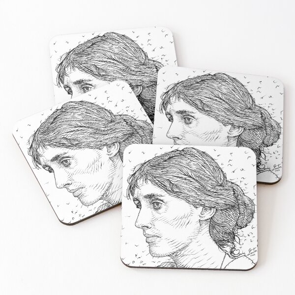 Item preview, VIRGINIA WOOLF ink portrait .1 designed and sold by lautir.