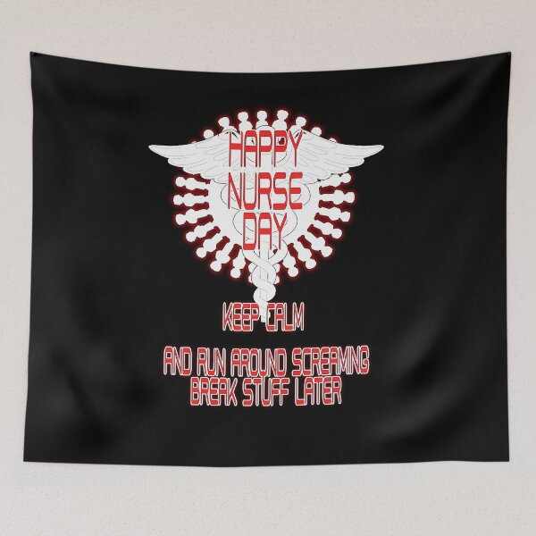 Item preview, HAPPY NURSE DAY KEEP CALM AND RUN AROUND SCREAMING designed and sold by A-T-H.
