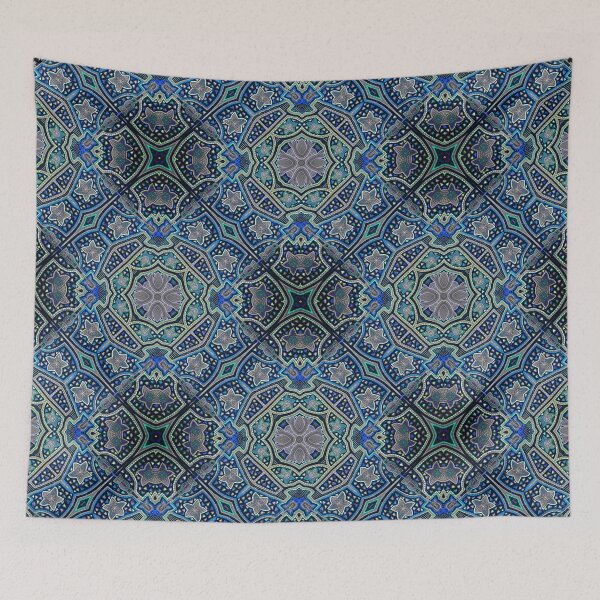 Item preview, Mola work Royal blue Embroidery 4000  designed and sold by ZenArt-Fern.