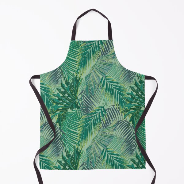 Item preview, tropical pattern with yellow and green and blue exotic foliage designed and sold by ANAKOTO.