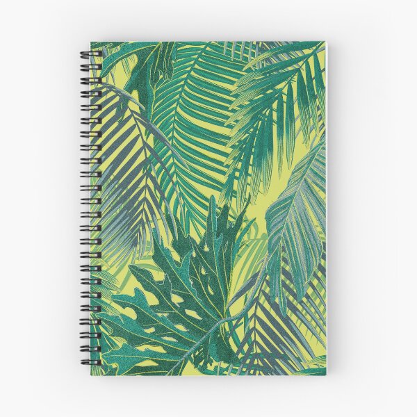 Item preview, Tropical pattern with yellow and green and blue exotic foliage designed and sold by ANAKOTO.