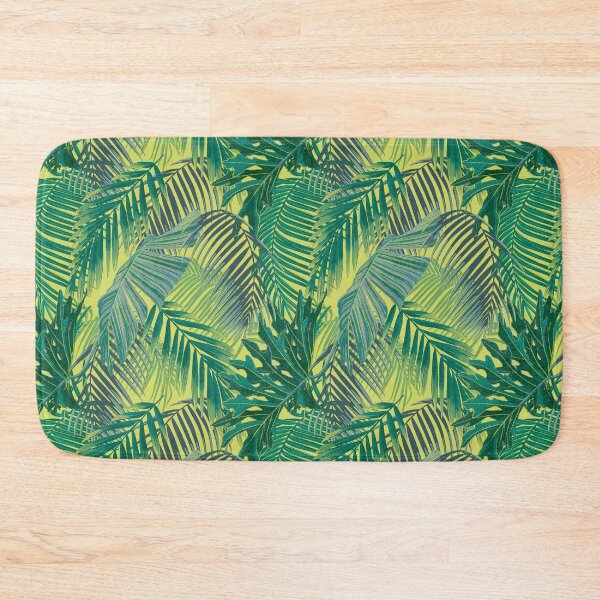Item preview, Tropical pattern with yellow and green and blue exotic foliage designed and sold by ANAKOTO.