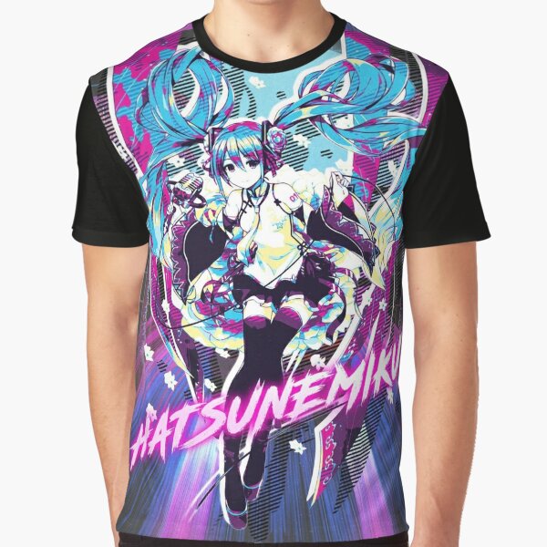 Graphic Tees Hatsune Miku Tee in Black | Size 2XL | TS26218HATUXXL