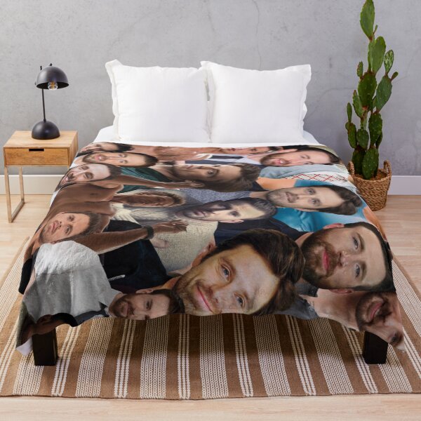 sebastian stan and chris evans photo collage Throw Blanket