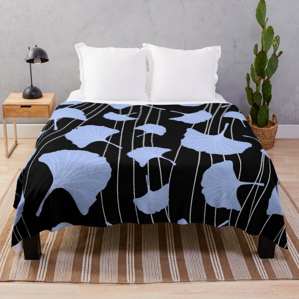 Aperçu de l'œuvre Copie du motif de feuilles bleues de Ginkgo Biloba créée et vendue par artsome-design.