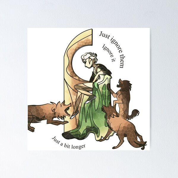 Item preview, Chronic pain warrior wolf, stained glass illutration designed and sold by IHHRaconte.