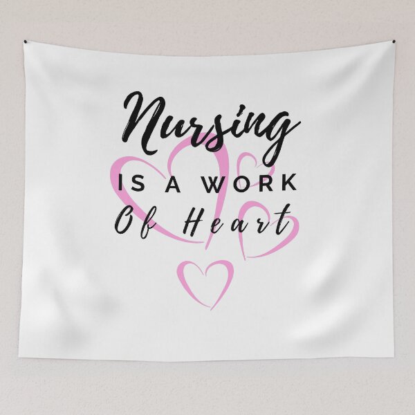 Item preview, Nursing is a work of heart designed and sold by ThebestArtshop.