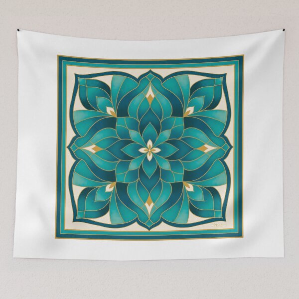 Item preview, In Bloom - Teal designed and sold by Manisha Dayal.