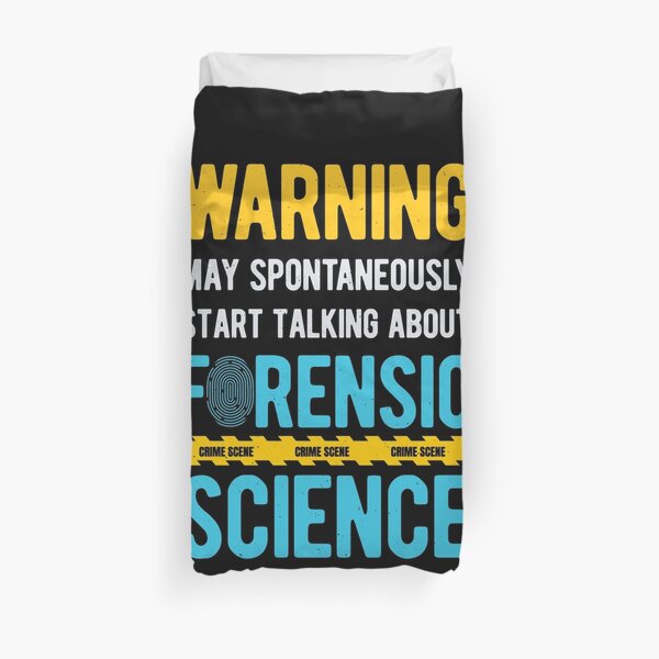 Funny Forensic Science Duvet Cover