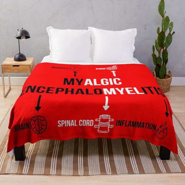 Item preview, ME/CFS Awareness: Black and White on Red Myalgic Encephalomyelitis Definition Diagram designed and sold by Chantelle Spies.