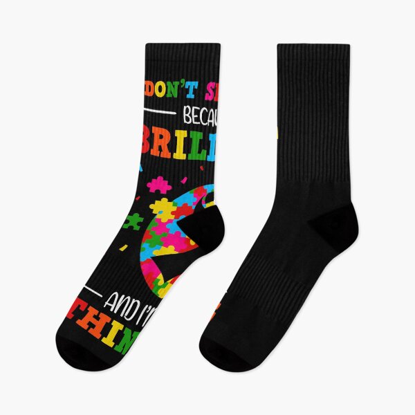 Item preview, I Dont Speak Much Because I'm Brilliant Busy Thinking Puzzle ASD Autistic Autism Spectrum Disorder Awareness Mo designed and sold by shirti.