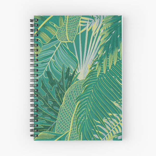 Item preview, Tropical pattern with yellow and green and blue exotic foliage designed and sold by ANAKOTO.