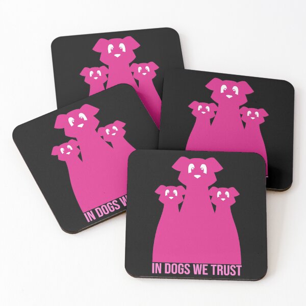 Item preview, In Dogs We Trust (And They Us). Silhouette, Text. Pink. designed and sold by JellyBeenzz.