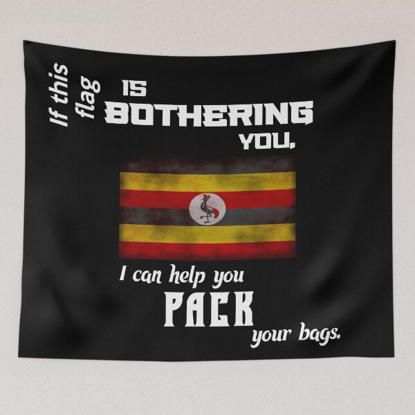 Item preview, Ugandan flag - pack your bags designed and sold by 2Girls1Shirt.