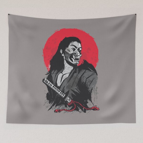 Item preview, Japanese samurai warrior with a demon mask designed and sold by EinfachKlim.