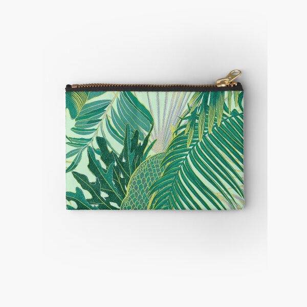 Item preview, Tropical pattern with yellow and green and blue exotic foliage designed and sold by ANAKOTO.