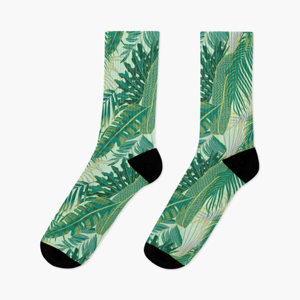 Item preview, Tropical pattern with yellow and green and blue exotic foliage designed and sold by ANAKOTO.