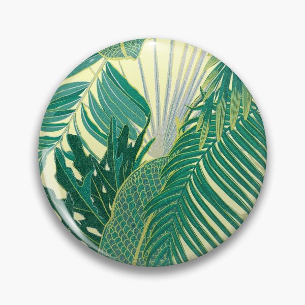 Item preview, Tropical pattern with yellow and green and blue exotic foliage designed and sold by ANAKOTO.