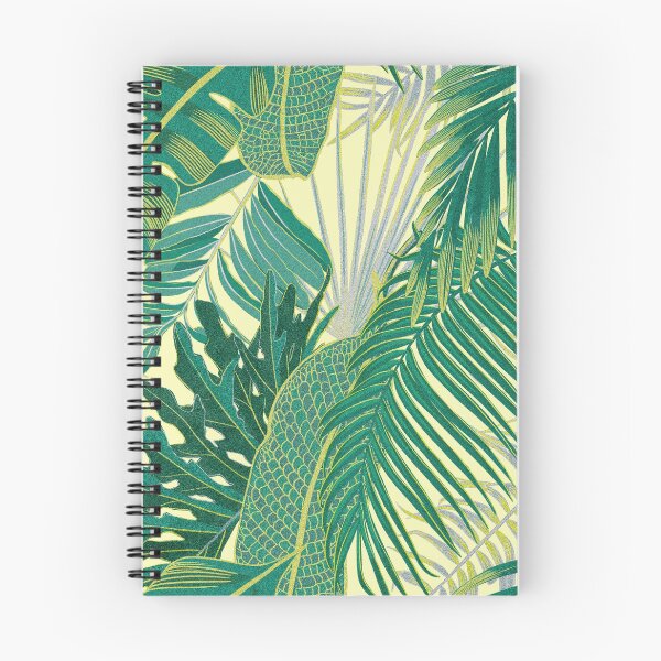 Item preview, Tropical pattern with yellow and green and blue exotic foliage designed and sold by ANAKOTO.