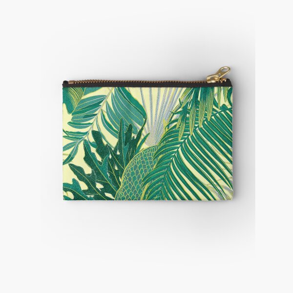Item preview, Tropical pattern with yellow and green and blue exotic foliage designed and sold by ANAKOTO.