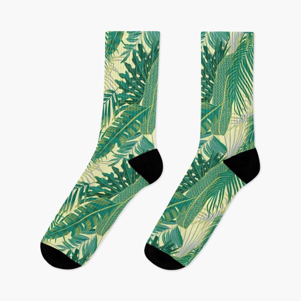 Item preview, Tropical pattern with yellow and green and blue exotic foliage designed and sold by ANAKOTO.