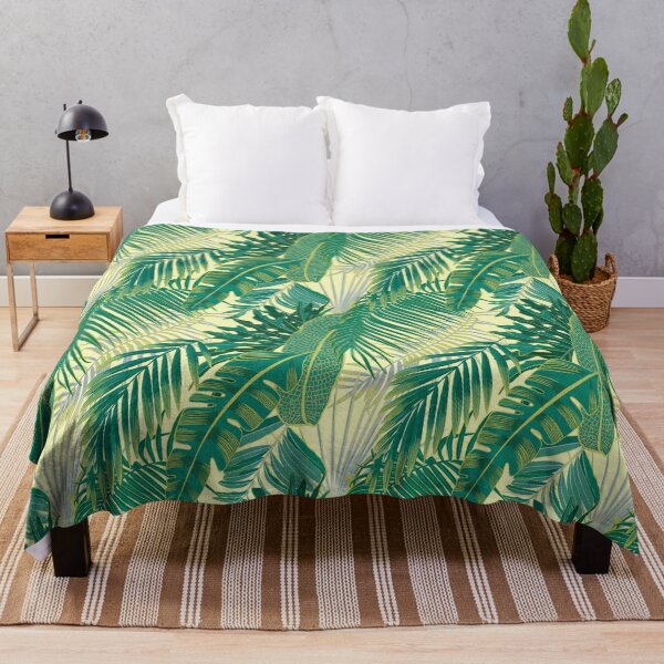 Item preview, Tropical pattern with yellow and green and blue exotic foliage designed and sold by ANAKOTO.