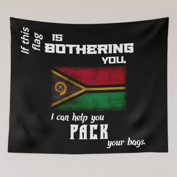 Item preview, Vanuatu flag - pack your bags designed and sold by 2Girls1Shirt.
