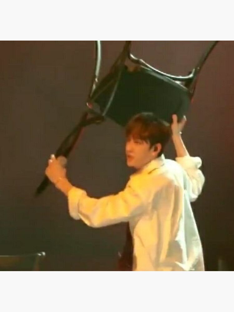 "chan throwing chair meme" Sticker for Sale by abbyzheng Redbubble