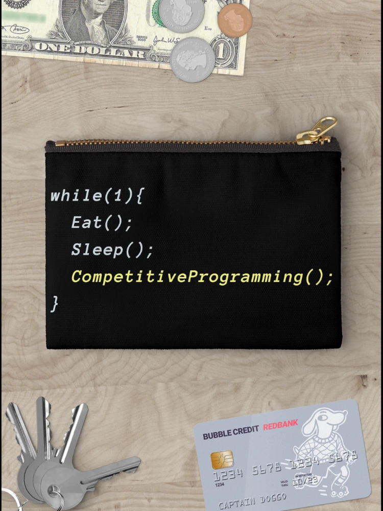 Thumbnail 3 of 4, Zipper Pouch, Competitive Programming designed and sold by Mechashadow.